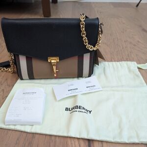 Burberry Black and Tan Crossbody Bag Authentic 100%